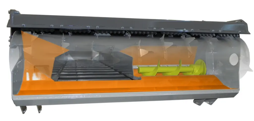 La fraise de la mélangeuse automotrice Dobermann Evo2 intègre une vis de recentrage et peut recevoir un revêtement en Inox.