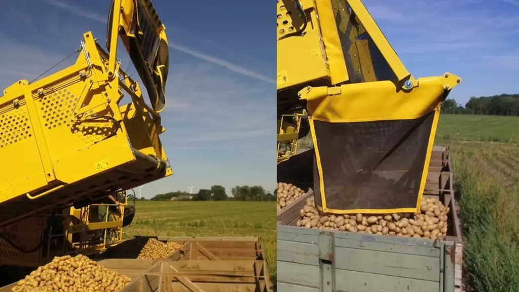 Pour un plus grand respect des pommes de terre, un système de remplissage repliable est proposé en option. © Ropa