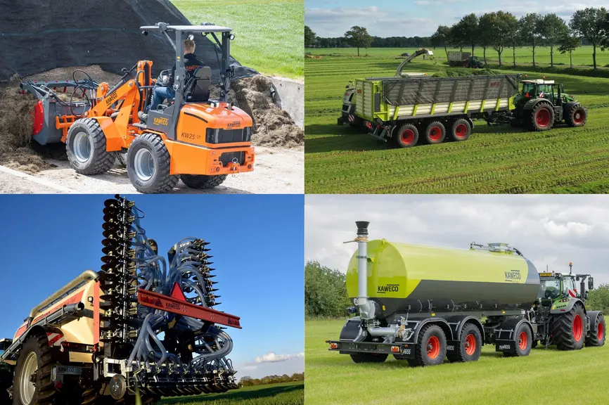 Kaweco propose également des valets de ferme, des remorques, des enfouisseurs de prairie et tonne de ravitaillement. Elles seront distribuées par les