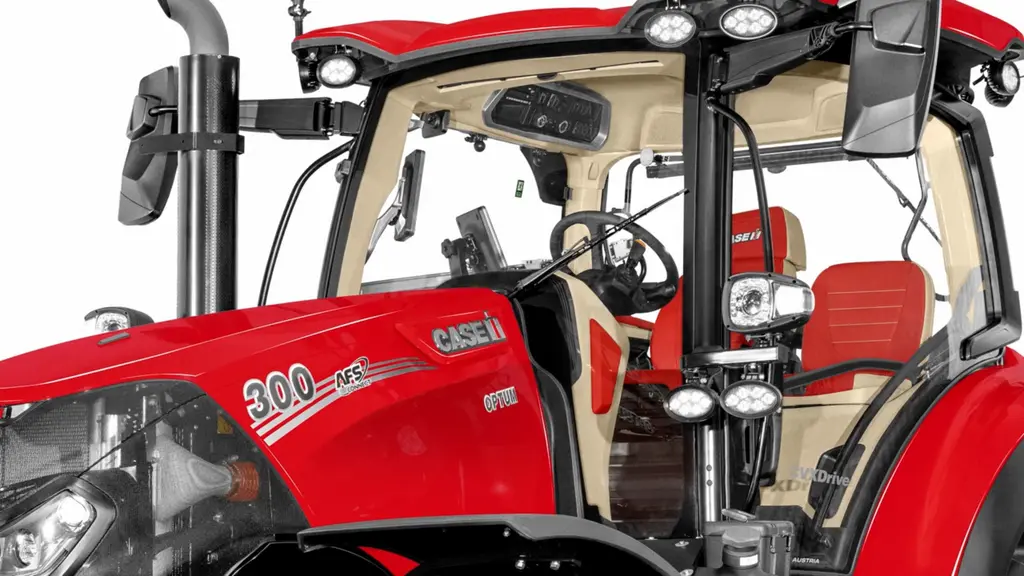 Sur la nouvelle génération de tracteurs Case IH Optum, le pare-brise est plus grand et propose un essuie-glace à grand angle de balayage.