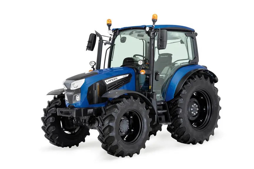 Landini 5-085 en série spéciale Blue Icon identifiable à sa couleur bleu métallique.