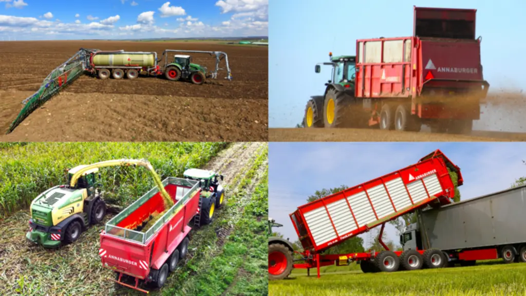 La gamme Annaburger comprend notamment des tonnes à lisier, des épandeurs, des remorques à fond mouvant ou fond poussant, des bennes agricoles et TP..