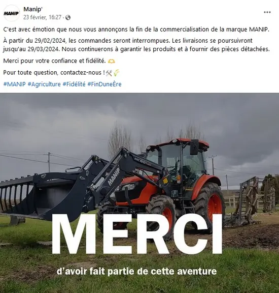 Page Facebook Manip' avec chargeur frontal