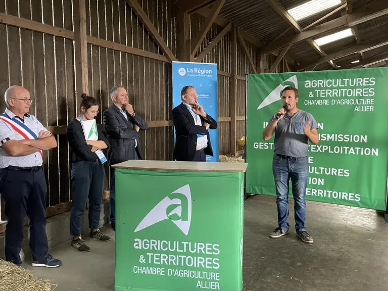 Patrice Bonnin, président de la Chambre d’agriculture de l’Allier : 
« Une transmission réussie est une installation réussie. Nous avons, ici, attein