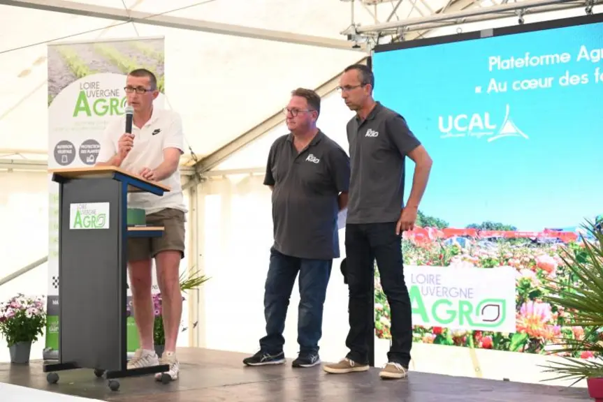 Christophe Soulis, Pierre Desgoutte, président de l’Ucal et Christophe Chavot, président d’Eurea.