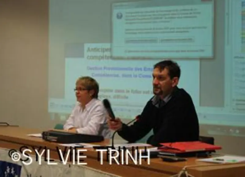 Le président Philippe Majeune et l’intervenante Claudie Vizière. Au niveau national, le projet DynaMO que conduit Claudie Vizière vise à révéler le be