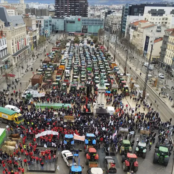 Mobilisation des agriculteurs le 25 mars 2021 à Clermont-Ferrand
