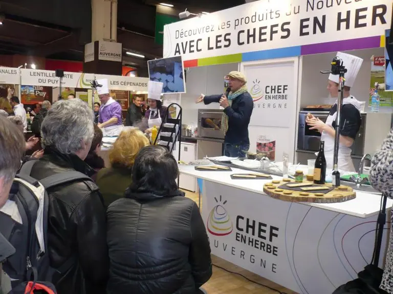 Le show des cuistots en herbe, l’une des animations les plus appréciées sur l’espace Auvergne.