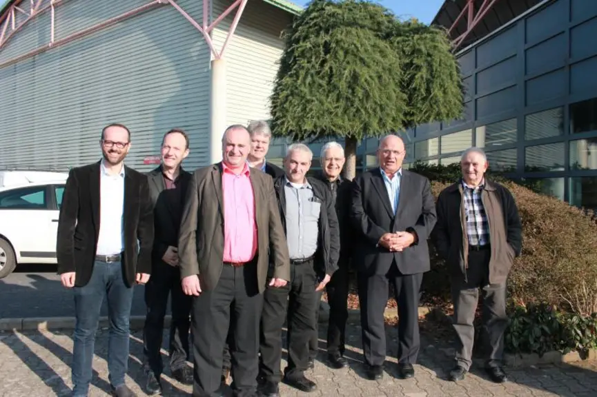4 anciens présidents au premier rang avec de droite à gauche par ordre d’ancienneté : Prosper Chany, Gilbert Bros, Alain Fialip et Gilbert
Guignand,