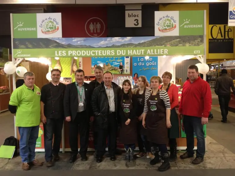 Les producteurs fermiers et les entreprises agroalimentaires du Haut Allier présents
avec Laurent Duplomb et Jacques Chazalet, président de la Chambr