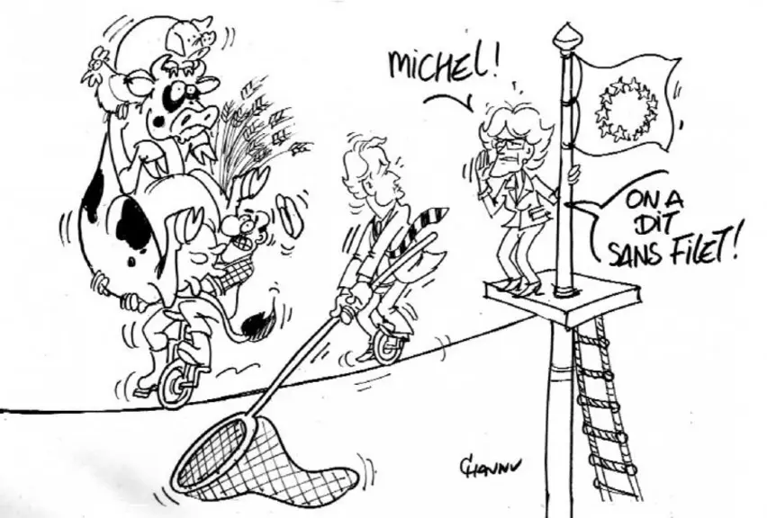 Le “détricotage” des outils de régulation de la Pac est vivement dénoncé par la profession agricole. (Dessin : Agra Presse)