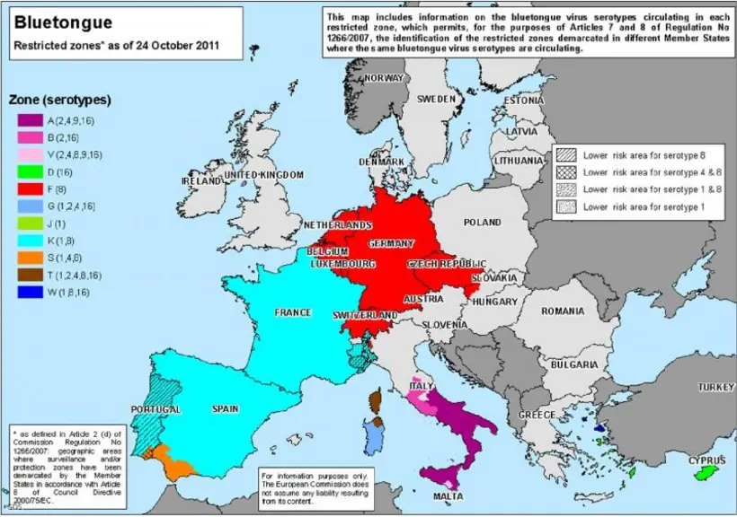 Certains pays ont retrouvé leur statut indemne en 2011 (Royaume uni, Norvège, Autriche, etc.). D’autres pays de l’Europe du Nord l’envisagent. À l’inv