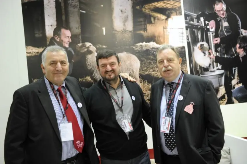 Serge Préveraud, président de la FNO, Olivier Boulat, président d'Interbev Languedoc-Roussillon et Emmanuel Coste, président d'Interbev ovins, solidai