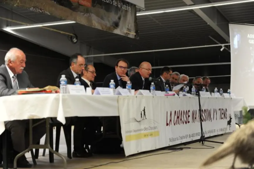 André Thérond a présidé l'assemblée générale pour la première fois depuis son élection à la présidence de la fédération des chasseurs de la Lozère en