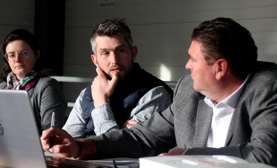 Le président et le directeur de la MFR de Marcolès, dans le Cantal