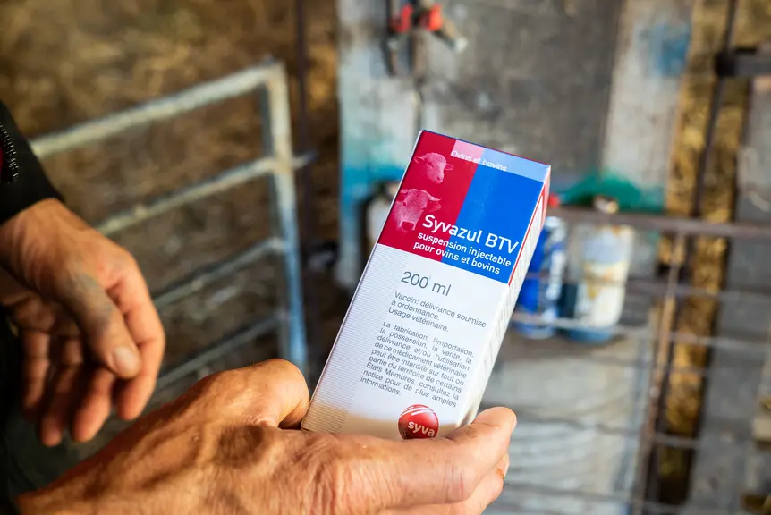 quelqu'un tient une boite de vaccin