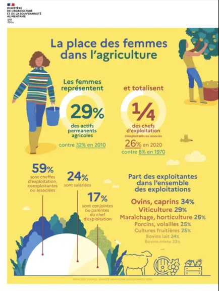 Place des femmes dans l'agriculture en chiffre