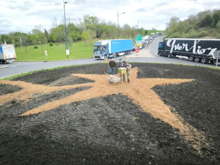 rond point vu par drone