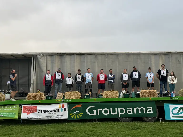Palmarès du concours de labour à plat.