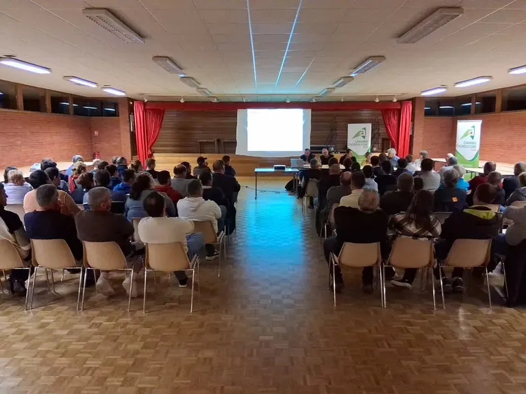 réunion à la salle polyvalente de Saint-Prix
