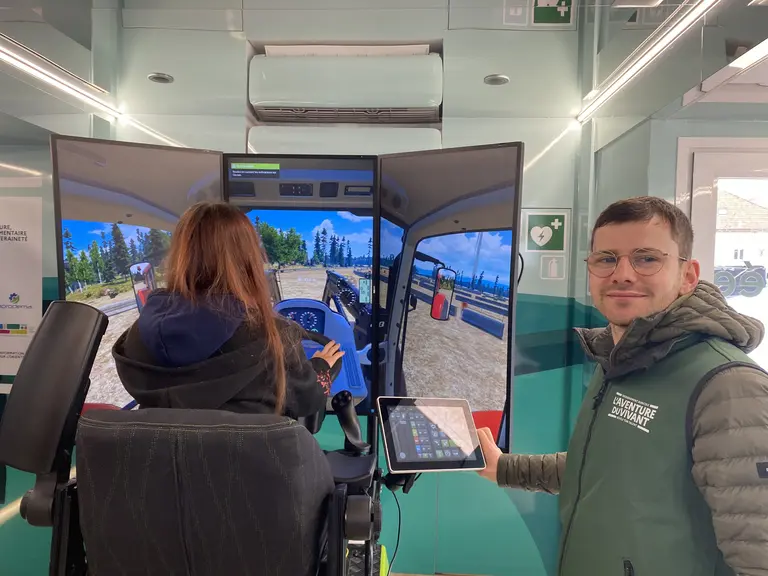 simulateur de conduite de tracteur