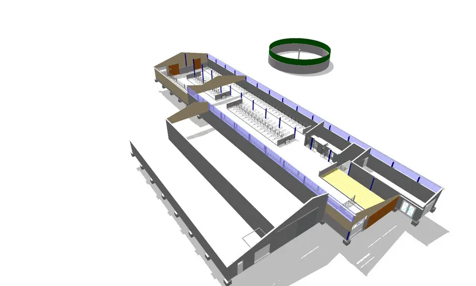 Les plans du projet réalisés en 3D pour faciliter la projection des éleveurs dans leur futur bâtiment.