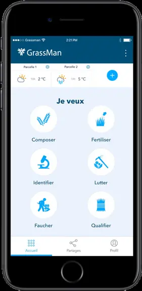 GrassMan est un bouquet d’applications mobiles entièrement dédié à la conduite de la prairie. © dr