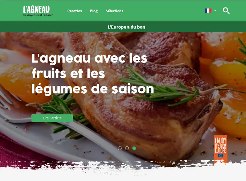 Le site internet www.jadorelagneau.fr propose une trentaine de recettes originales pour séduire les 25-35 ans. © Interbev/AHDB/Bord Bia