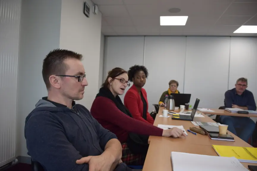 Marc Humeau, éleveur du Maine-et-Loire, Michèle Boudoin, présidente de la FNO, et Theo Gning, animatrice de la FNO ont échangé sur l’actualité ovine r