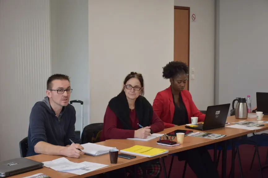 Marc Humeau, éleveur du Maine-et-Loire, Michèle Boudoin, présidente de la FNO, et Theo Gning, animatrice de la FNO ont échangé sur l’actualité ovine r