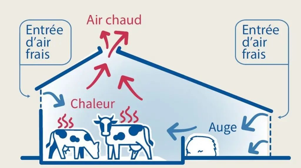 L’effet cheminé n’est optimal que sur des bâtiments de moins de 15 m de large  © La ventilation des bâtiments ...