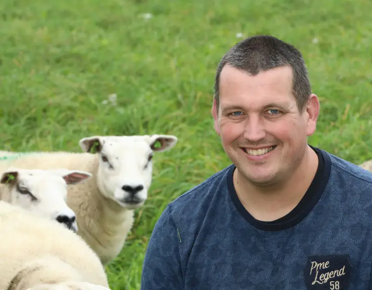 Wilco Van der Vaart, éleveur néérlandais. "Mes brebis ne me prennent pas beaucoup de temps par rapport aux vaches." © H. Riswick