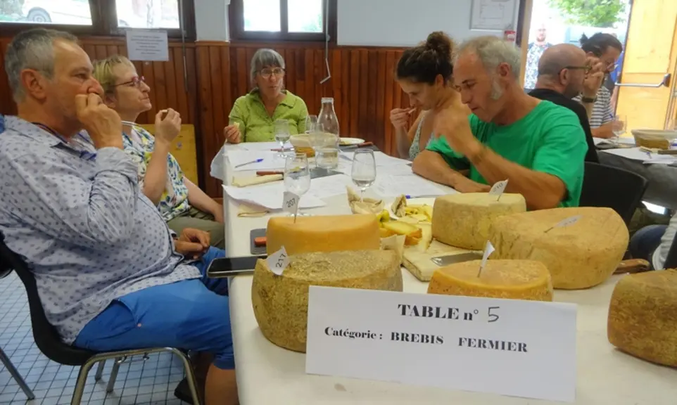 Les jurés ont dû départager les 61 fromages au lait de brebis fermier et les mixtes vache-brebis.