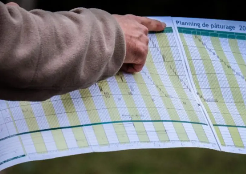 Le planning de pâturage 2024 permet de visualiser en un coup d'œil les informations essentielles de ses paddocks.
