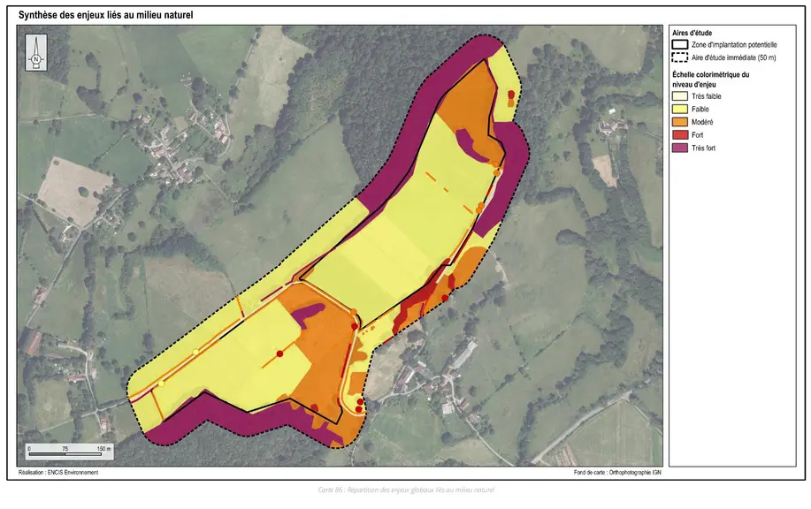 Cartographie des enjeux naturels du site d'Ovilab