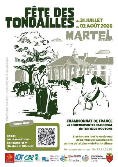 Flyer de la fête des tondailles de Martel 2026