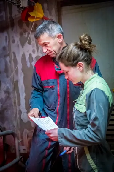 Les demandeurs d'emploi en formation POEC alternent les cours théoriques et les séjours en élevage.   © Anefa-S.Grossin