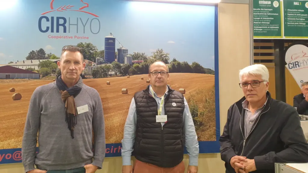 Edgard Basset, Philippe Chanteloube et Roland Servant, Cirhyo. «Nous investissons dans nos abattoirs pour gagner en efficacité».
