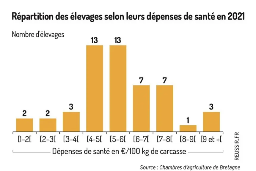 Les dépenses de santé toujours en baisse dans les élevages de porcs bretons