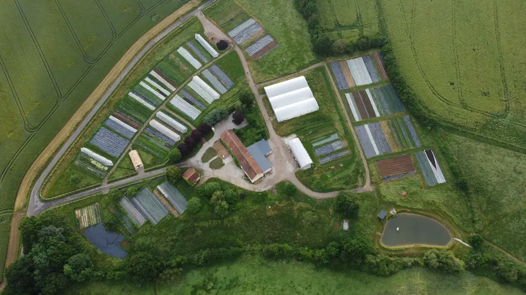 Ferme du Perche vue du ciel