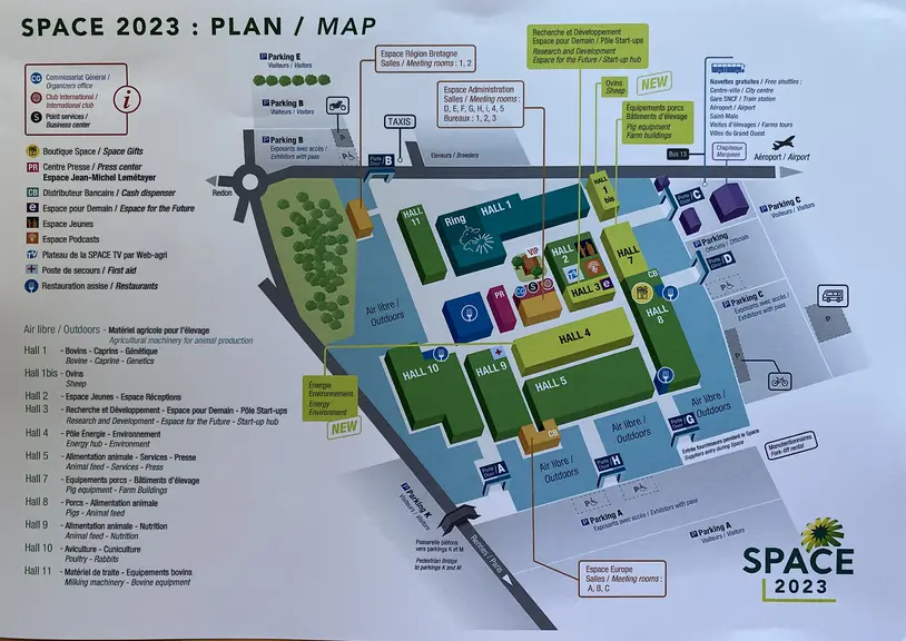 Plan du Space 2023 à Rennes