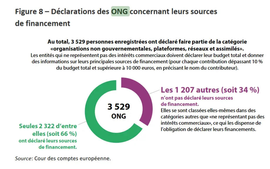 Déclaration de financement par les ONG, selon la Cour des comptes européenne