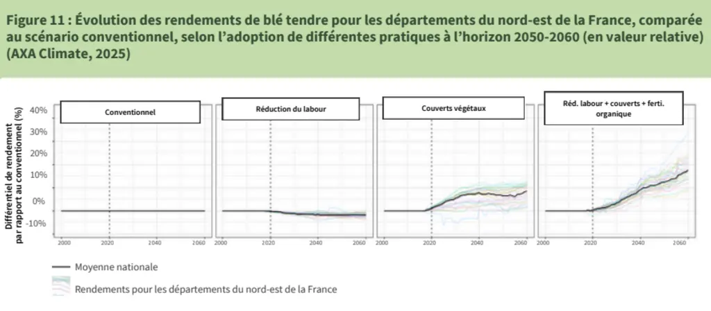 comparaison du rendement des céréales en fonction des pratiques agricoles