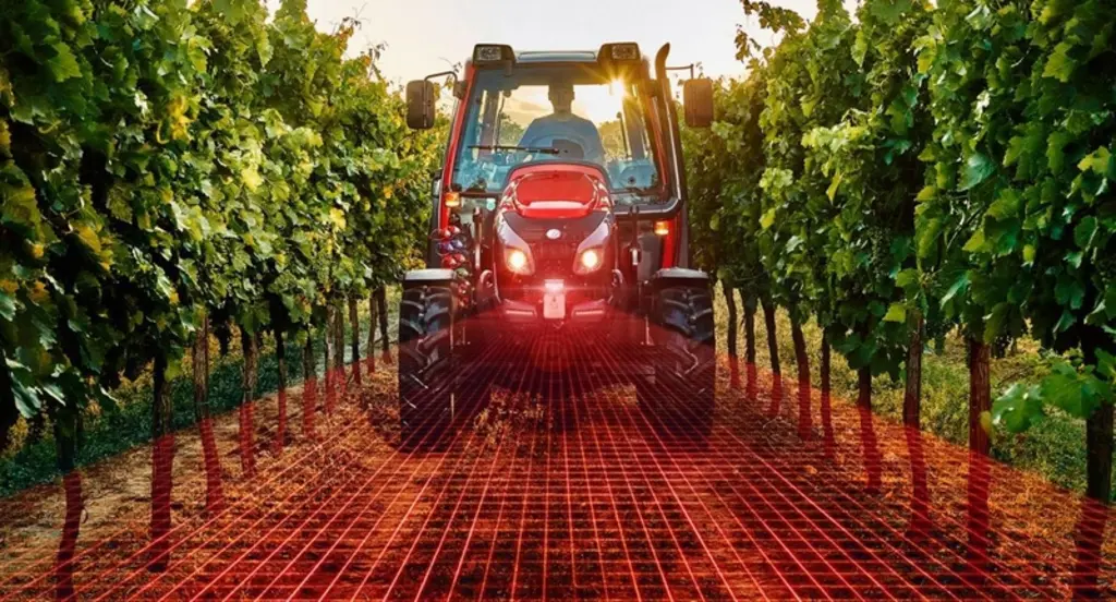Le Traclink Pilot s’appuie sur un laser et autorise un décalage gauche ou droite.  © Lindner