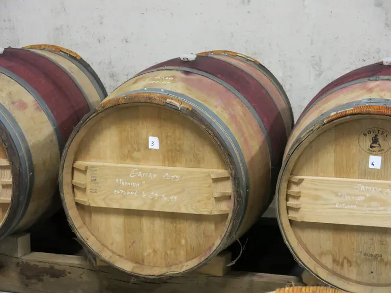 Pour l'élevage de leur vin IGP charentais saint-sornin, Jacques Soulat et Olivier Pucek ont acquis des fûts issus d'un premier cru classé du Médoc. ©