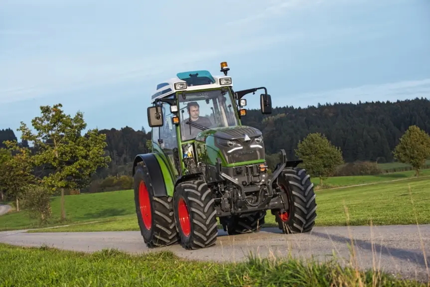 Le tracteur électrique e100 Vario de Fendt pourrait voir le jour en 2024. © Fendt
