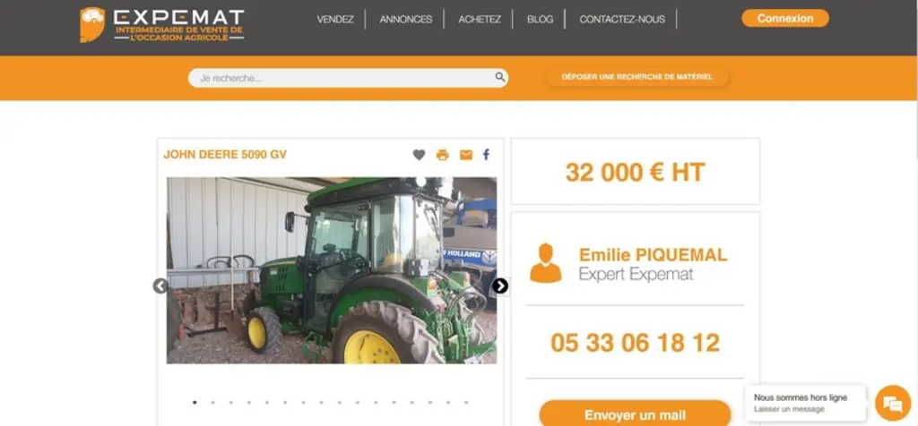 Expemat propose des services, dans le cadre de ventes entre particuliers, allant de la simple estimation du prix à la délégation complète de la vente d’un matériel 