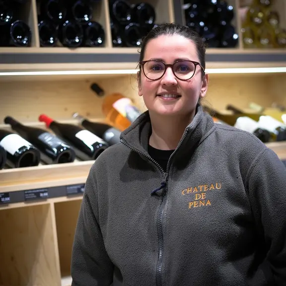 Corinne Le Meur, maître de chai de la cave de Case de Pène. « Pas d’Excuses contient 30 à 35 grammes de sucre résiduel. »