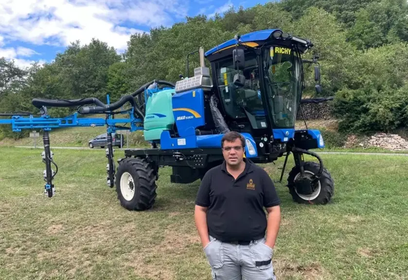 Vincent Michel a opté pour la coupure de rangs automatique sur son ensemble porteur-cellule. 