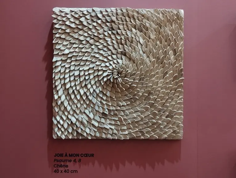 <em class="placeholder">Au delà du relief, les mosaïques de bois donnent une sensation de mouvement.</em>